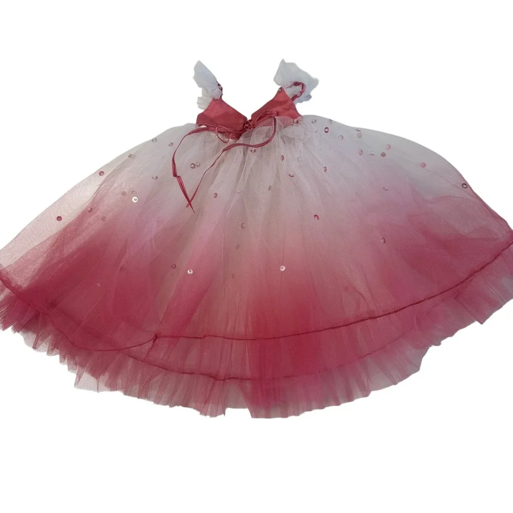 TERRI LEE Doll Outfit Pink Ombre Tulle Sequin Ballerina Set Girl's Vintage